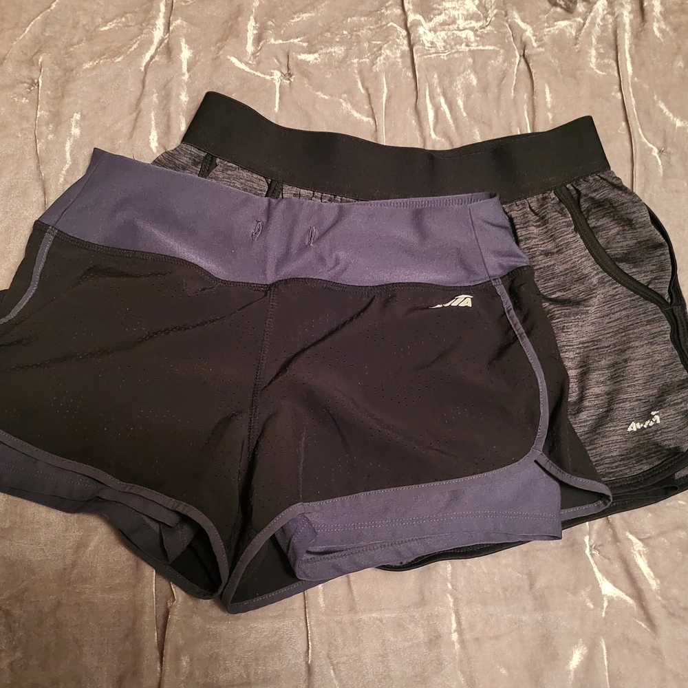 Avia Women's Black and Gray Shorts